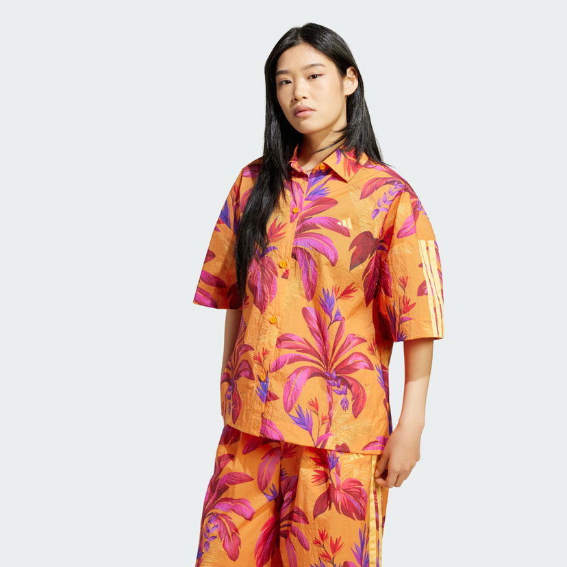 Риза adidas Performance FARM Premium Tropical Print Short Sleeve Shirt Многоцветен | JD6281