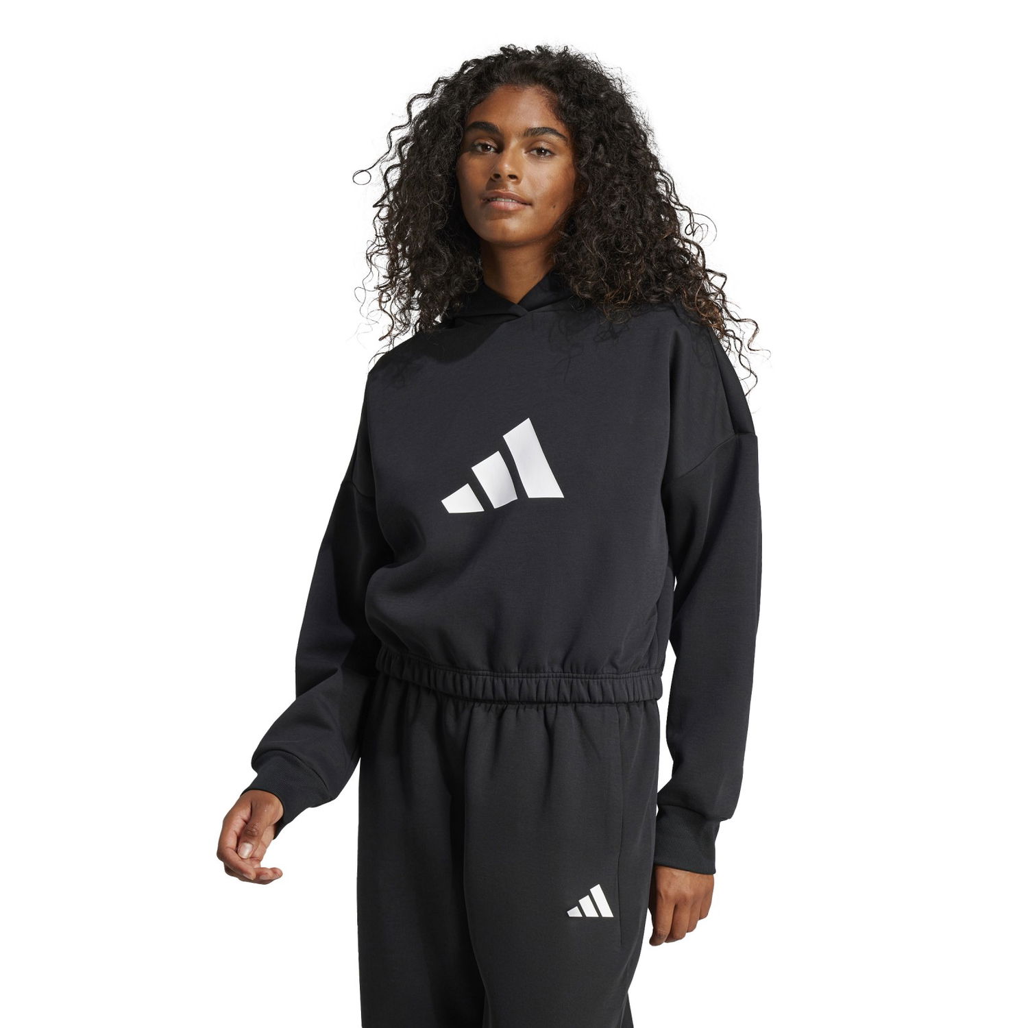 Суитчър adidas Performance Cropped Hoodie Черно | JE0136, 1
