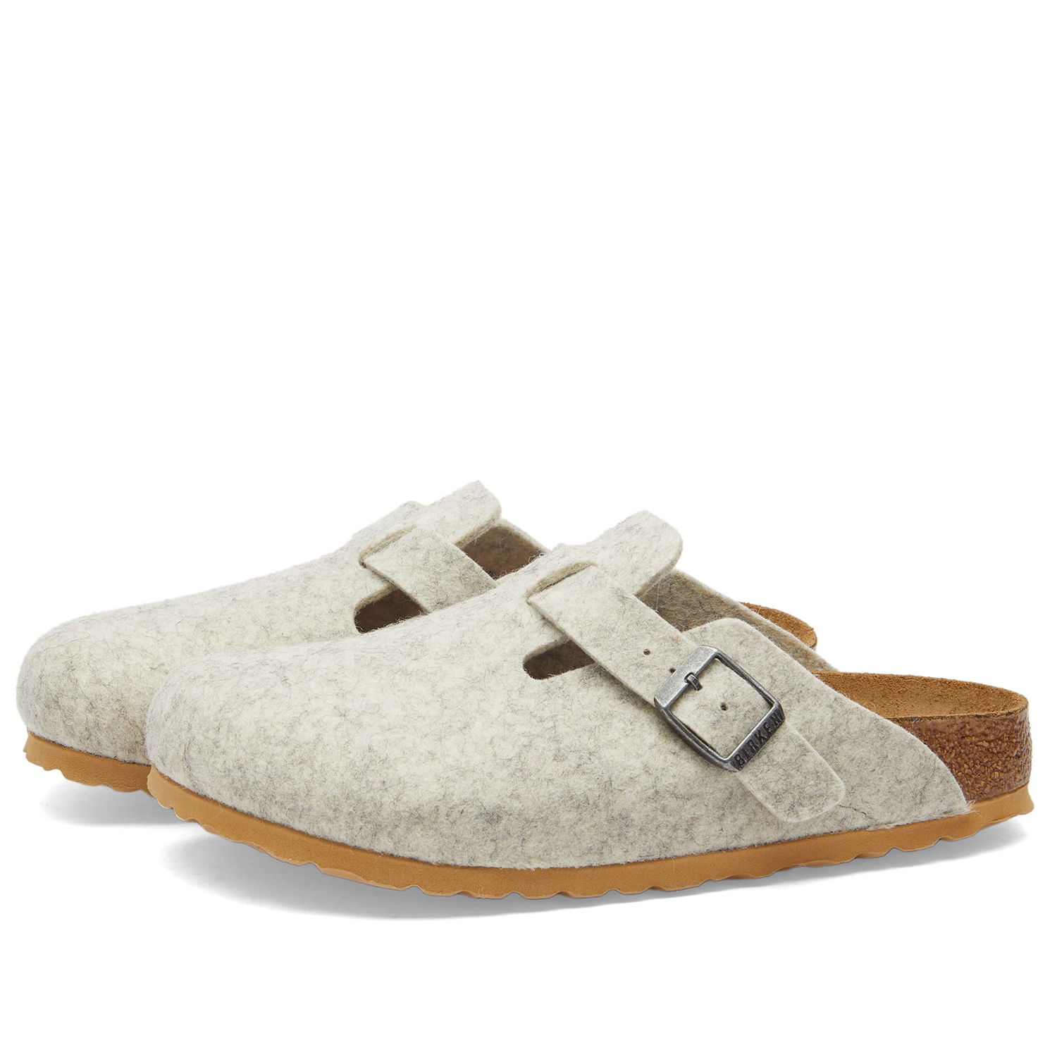 Кецове и обувки Birkenstock Boston Eggshell Wool Сиво | 1023143, 0