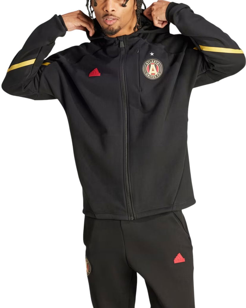 Суитчър adidas Originals ATL ANTHM Black & Gold Training Hoodie Черно | iq0730