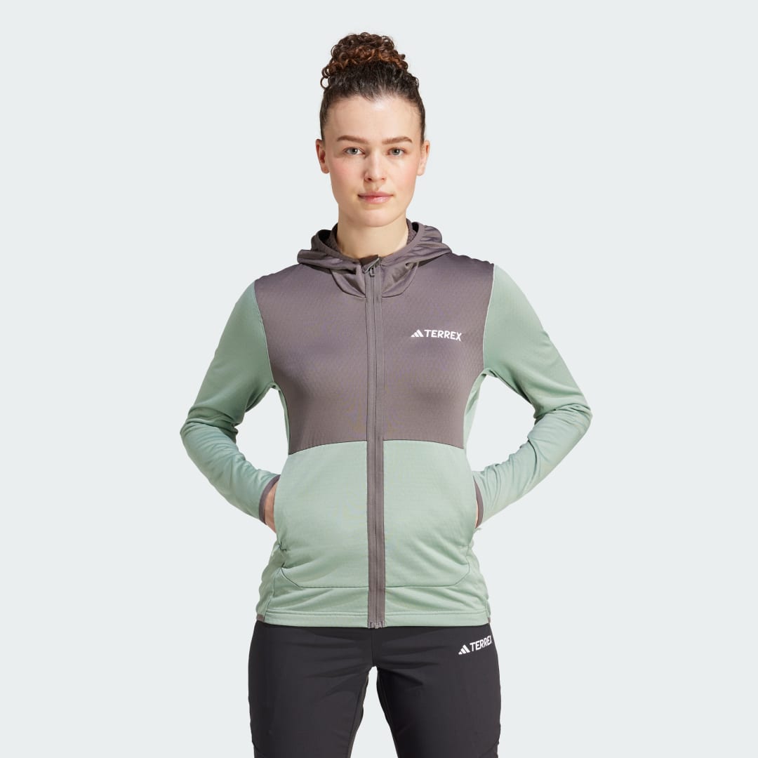 Яке adidas Performance adidas TERREX BUNDA TERREX XPERIOR LIGHT FLEECE HOODED Сиво | IQ3724, 1