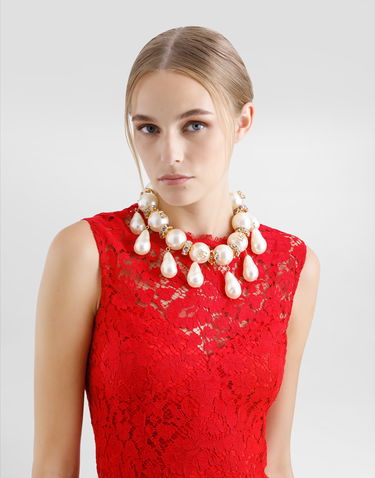 Колие Dolce & Gabbana Maxi-necklace With Spheres, Teardrop Accents And Dg Logo Многоцветен | WNR2E3W1111W0111, 1