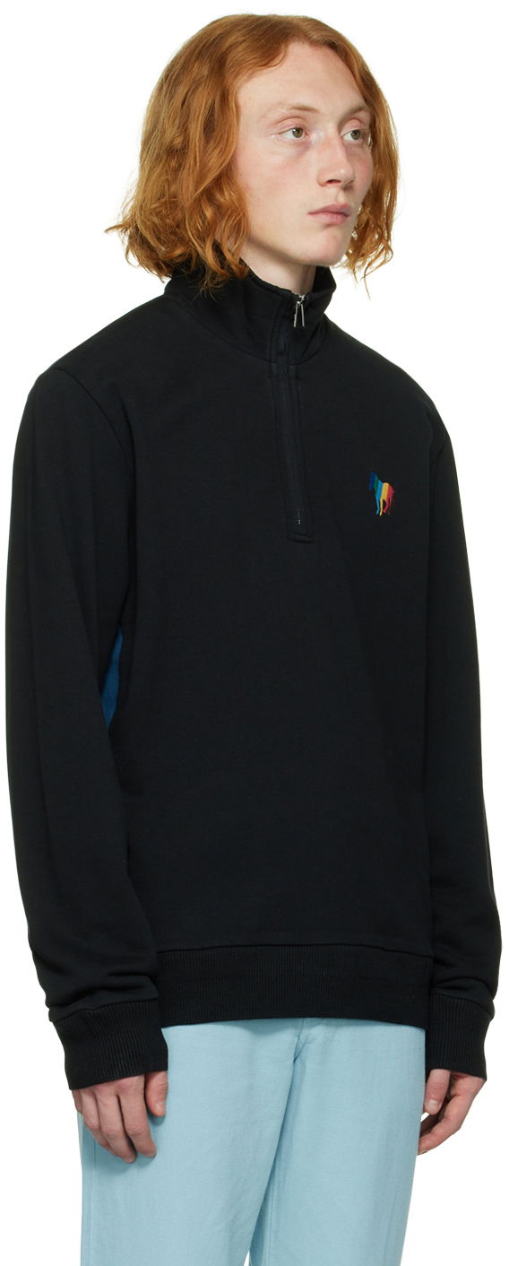Суитчър Paul Smith Zebra Quarter-Zip Sweatshirt Черно | M2R-265XE-J21584, 1