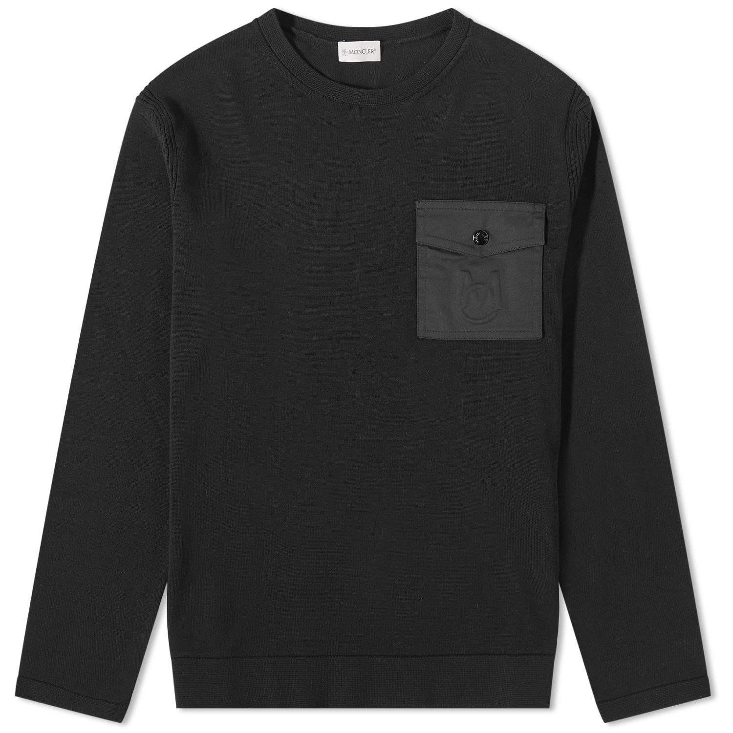 Суитчър Moncler Pocket Crew Sweatshirt Черно | 9C000-17-M1367-999, 0
