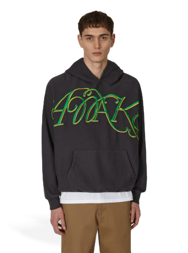 Суитчър Awake NY Script Embroidered Hooded Sweatshirt Сиво | AWK-FW22-HD001 CHA