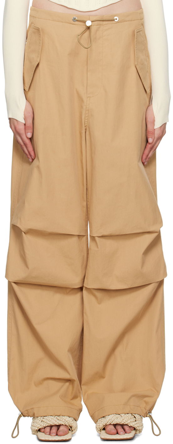 Карго панталони Dion Lee Elasticized Cargo Trousers Бежово | C2100P23, 0