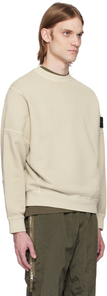 Пуловер Stone Island Stone Island Diagonal Fleece Old Effect Sweatshirt Бежово | K1S15 6100032 S0045, 1