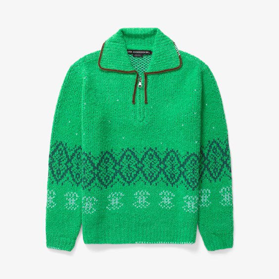 Пуловер Andersson Bell Tetlin Half Zip-up Sweater Зелено | ATB1037M-GREEN, 0
