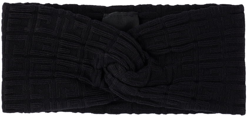 Шал Givenchy Givenchy Monogram Knitted Turban Headband Черно | H11024, 0
