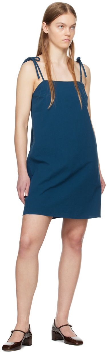 Pокля Max Mara Max Mara Tie-Strap Minidress Синьо | 2416221058600, 3