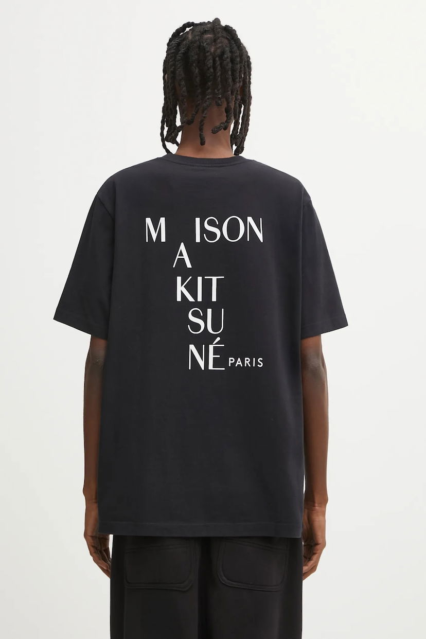 Тениска MAISON KITSUNÉ T-Shirt Crossword Comfort Черно | PM00112KJ7025