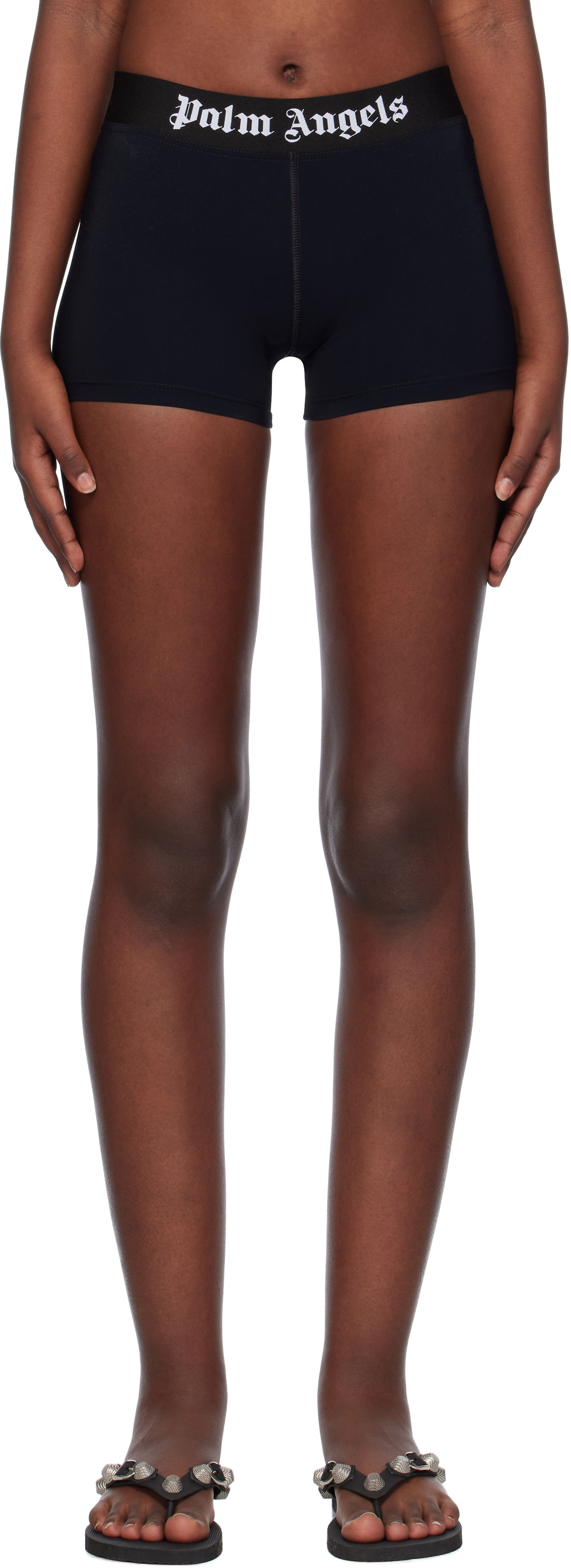 Къси панталони Palm Angels Classic Logo Sport Shorts Черно | PWVH010C99FAB0011001, 0