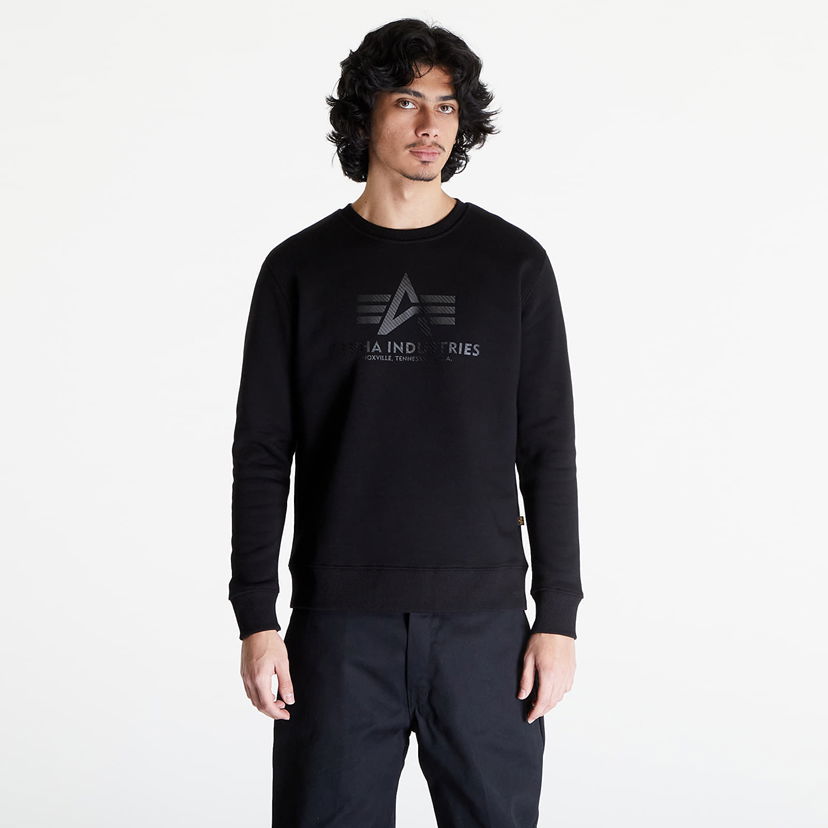 Суитчър Alpha Industries Basic Sweater Carbon Black/ Black Черно | 146311-515