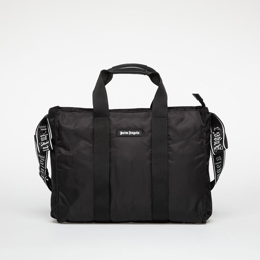 Голяма пазарска чанта Palm Angels Kids Large Mommy Bag Черно | PBXE001C99FAB0011003