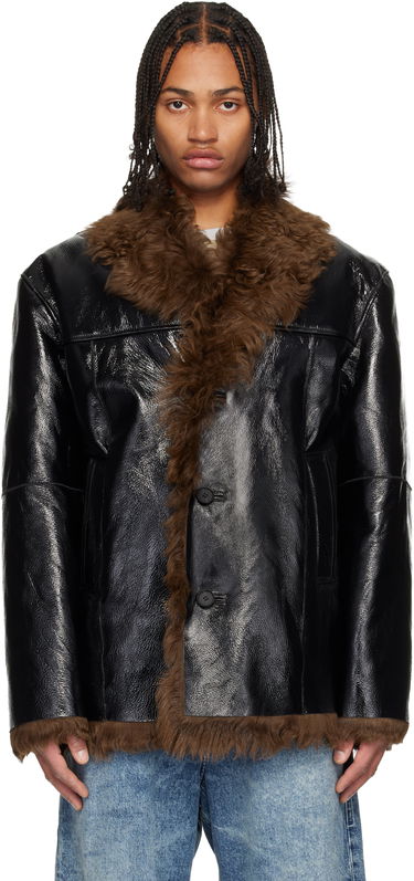 Яке Diesel L-Harnett Reversible Shiny Shearling Jacket Кафяво | A18586-0LKCQ-9XXA, 0