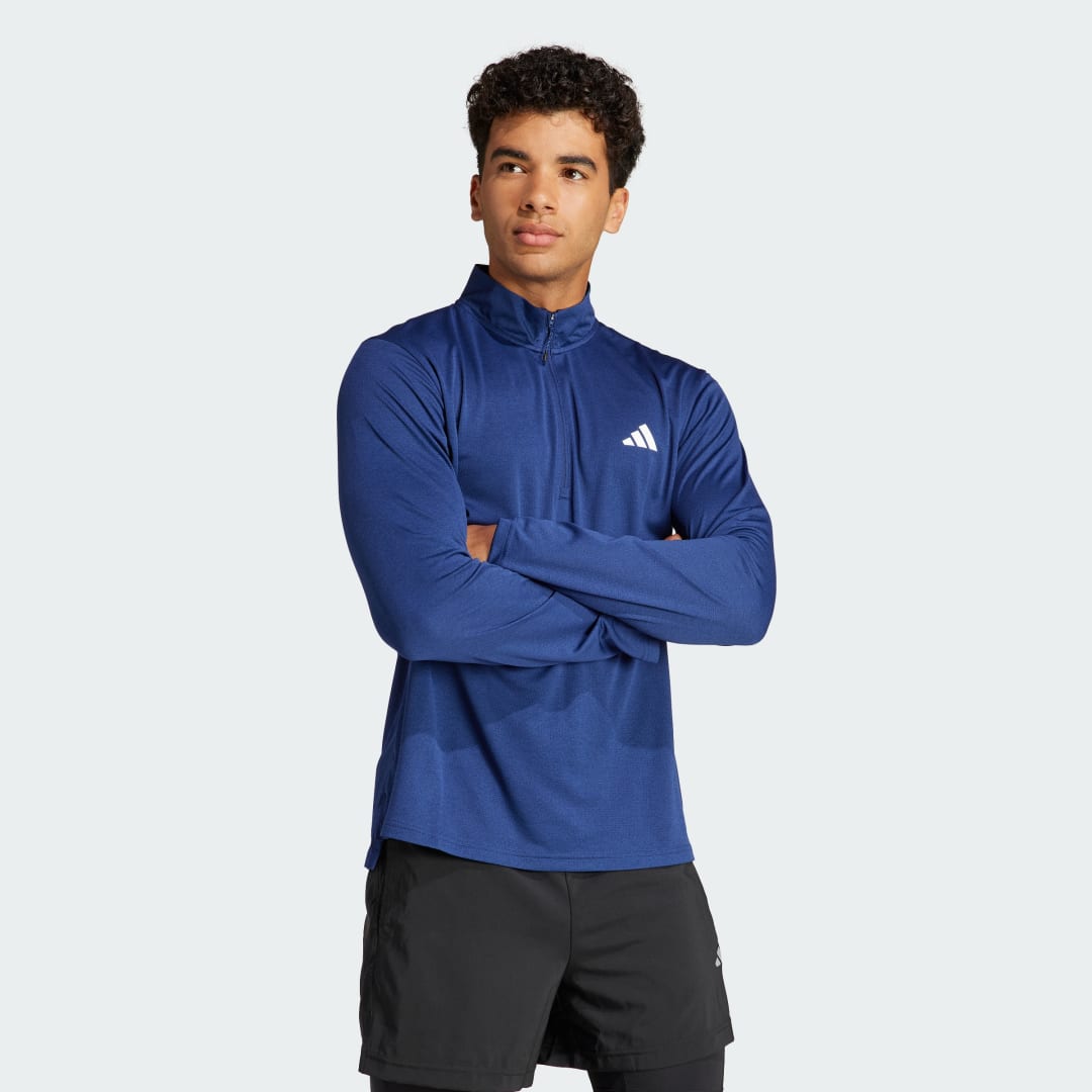 Суитчър adidas Performance Training Long Sleeve Shirt Синьо | IT5447, 0