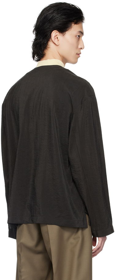 Риза LEMAIRE Lemaire Collarless Button-Up Shirt Черно | SH1065 LF208, 2