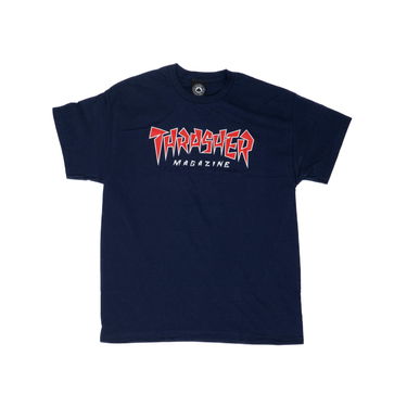 Тениска Thrasher Skate Mag Jagged Logo Tee Тъмно синьо | 145081, 1