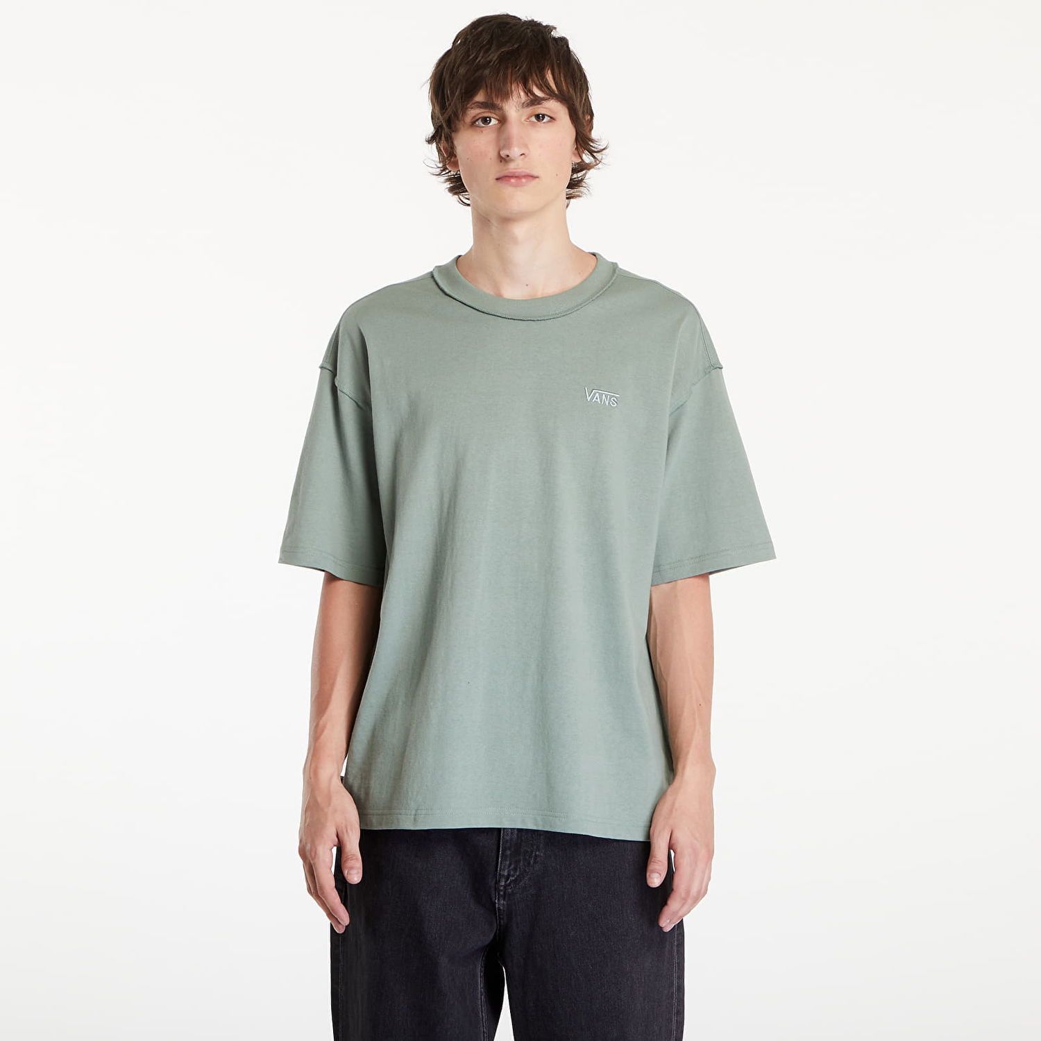 Тениска Vans LX Premium Short Sleeve T-Shirt Sea Spray Зелено | VN000GBYE8A1, 0
