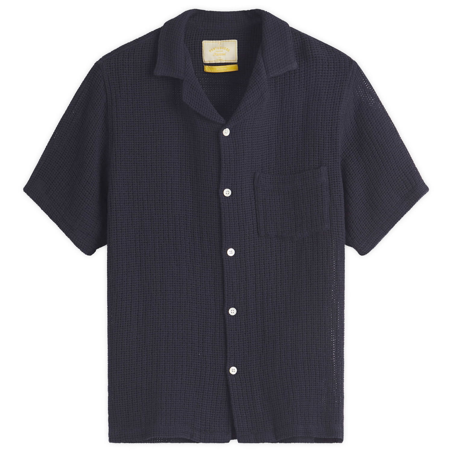 Риза Portuguese Flannel Portuguese Flannel Salva Mesh Vacation Shirt, Large Тъмно синьо | SS25-081-NVY, 1