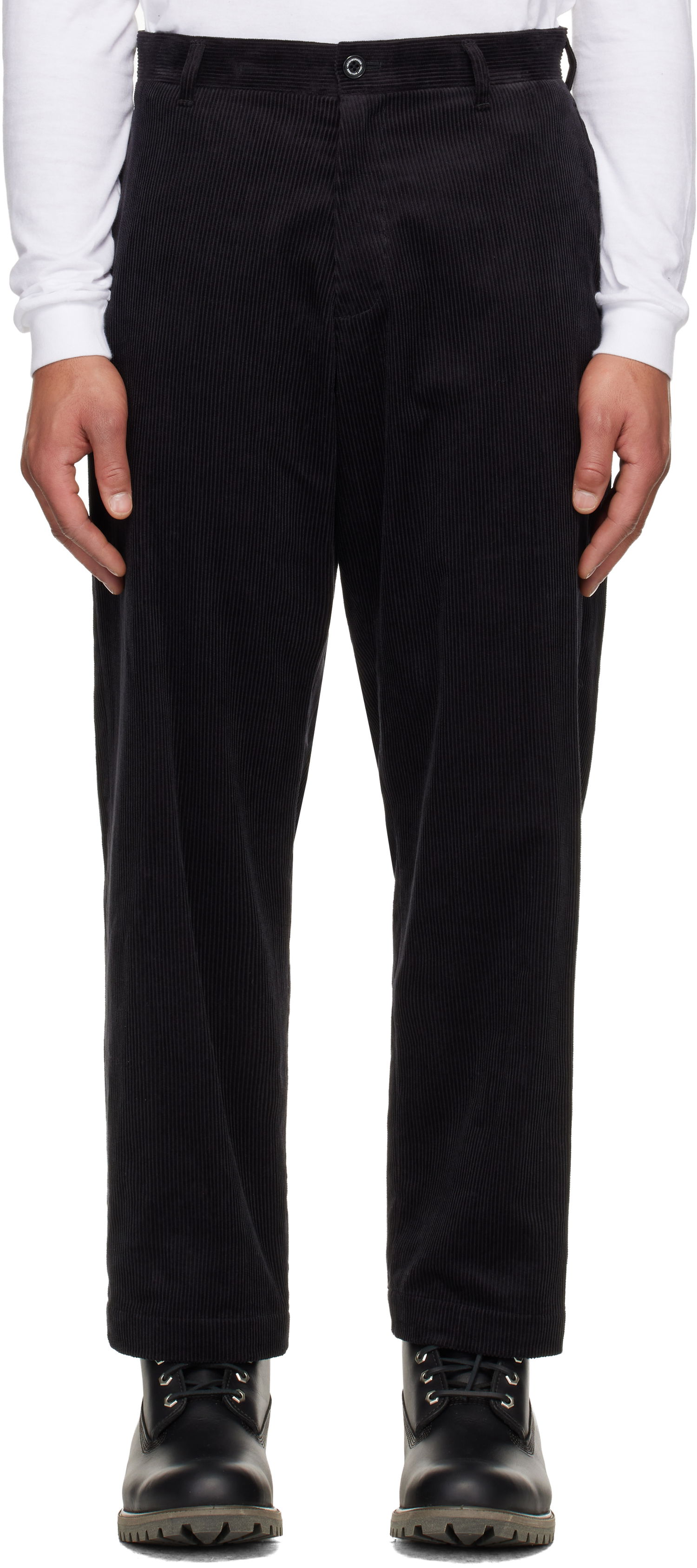 Панталони Neighborhood Corduroy Plain Trousers Черно | 252ZANH-PTM05, 0