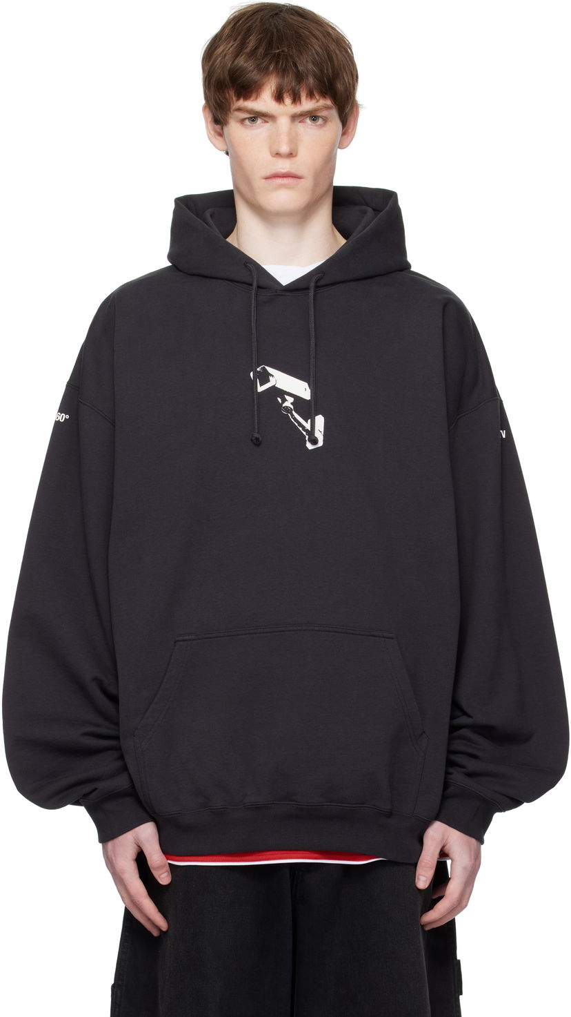 Суитчър VETEMENTS Vetements 'CCTV' Oversized Hoodie Черно | UH76HD440B