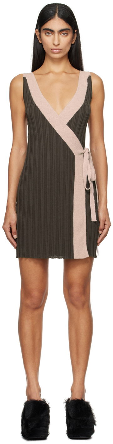 Pокля Eckhaus Latta Twyla Mini Dress Кафяво | 8085-EL-PF24-F -, 0