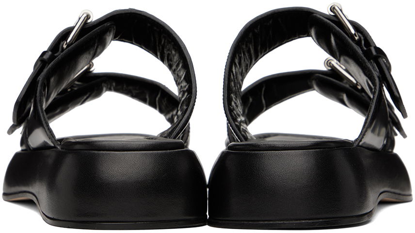Кецове и обувки BY FAR BY FAR Wyatt Platform Sandals Черно | 23SSWYSBLSPN, 1