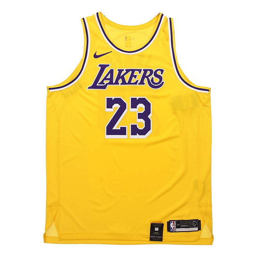 Фланелка Nike NBA Lakers LeBron James Player Edition Connected Jersey Жълто | AA7265-735
