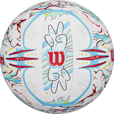 Спортна екипировка Wilson Tennis Graffiti Peace Volleyball Training Official Size and Weight Многоцветен | wv4008302xbof-wv4008302xbof, 4
