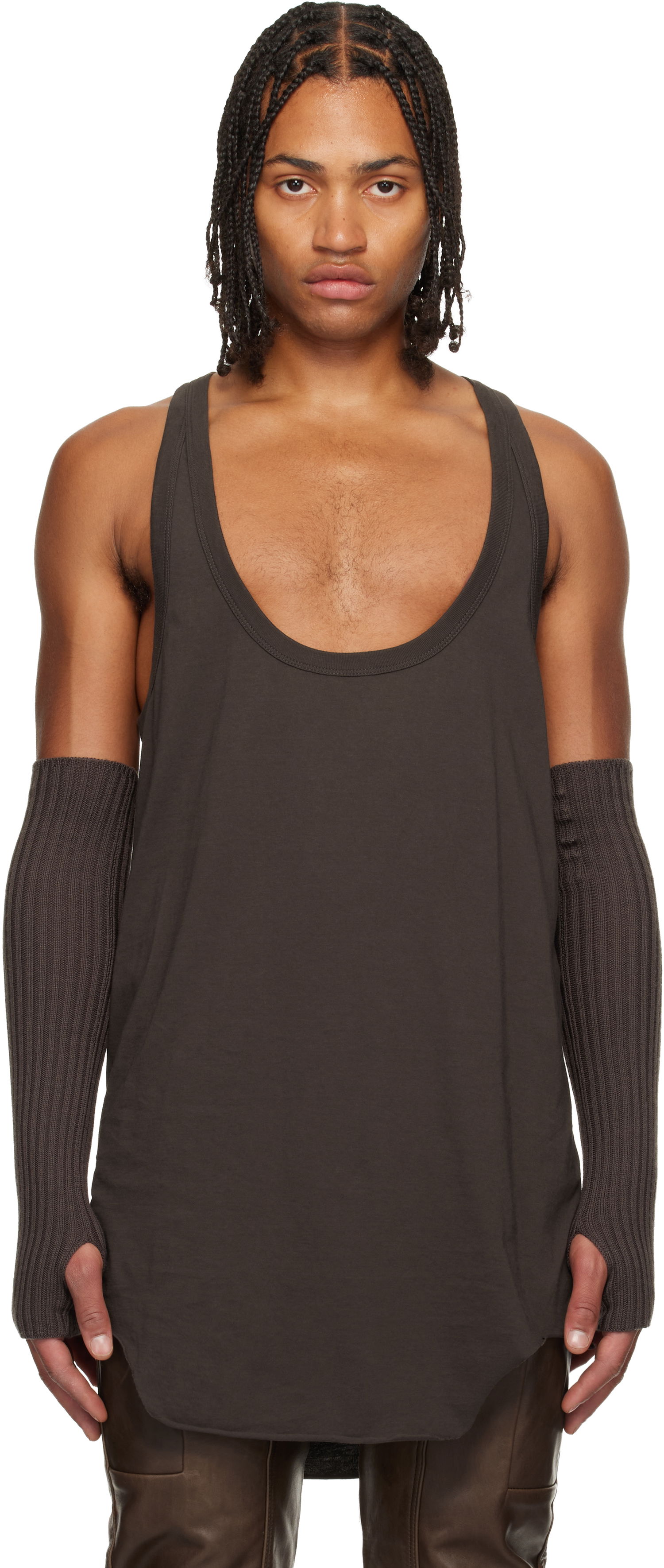 Потник Rick Owens Concordians Pony Tank Top Кафяво | RR02E1101 JA, 0