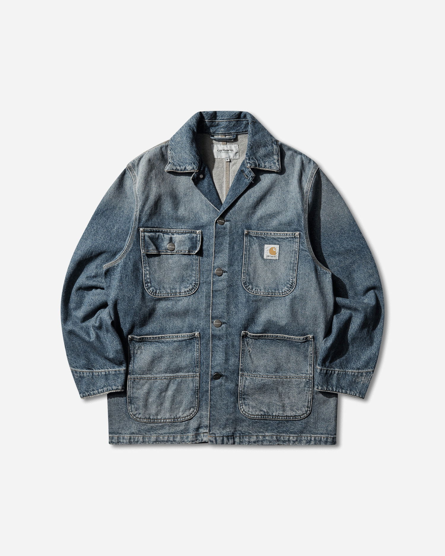 Палта Carhartt WIP Aden Denim Chore Coat Синьо | I036256.01B7, 1