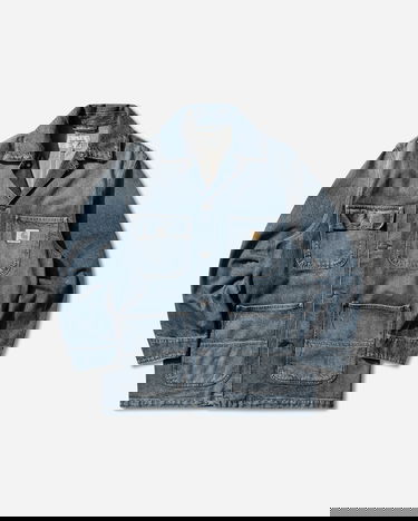 Палта Carhartt WIP Aden Denim Chore Coat Синьо | I036256.01B7, 1