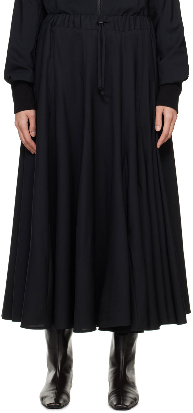 Пола Yohji Yamamoto Gusset Maxi Skirt Черно | FY-S52-102, 0