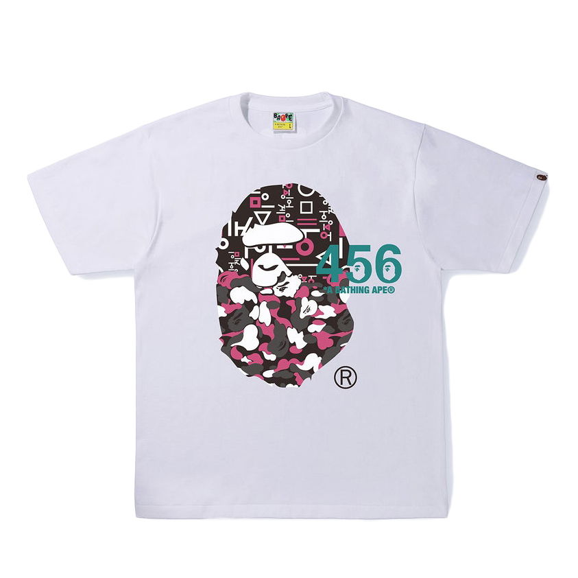 Тениска BAPE Squid Game x Ape Head Tee Бяло | 1I23-110-910 WHT, 0