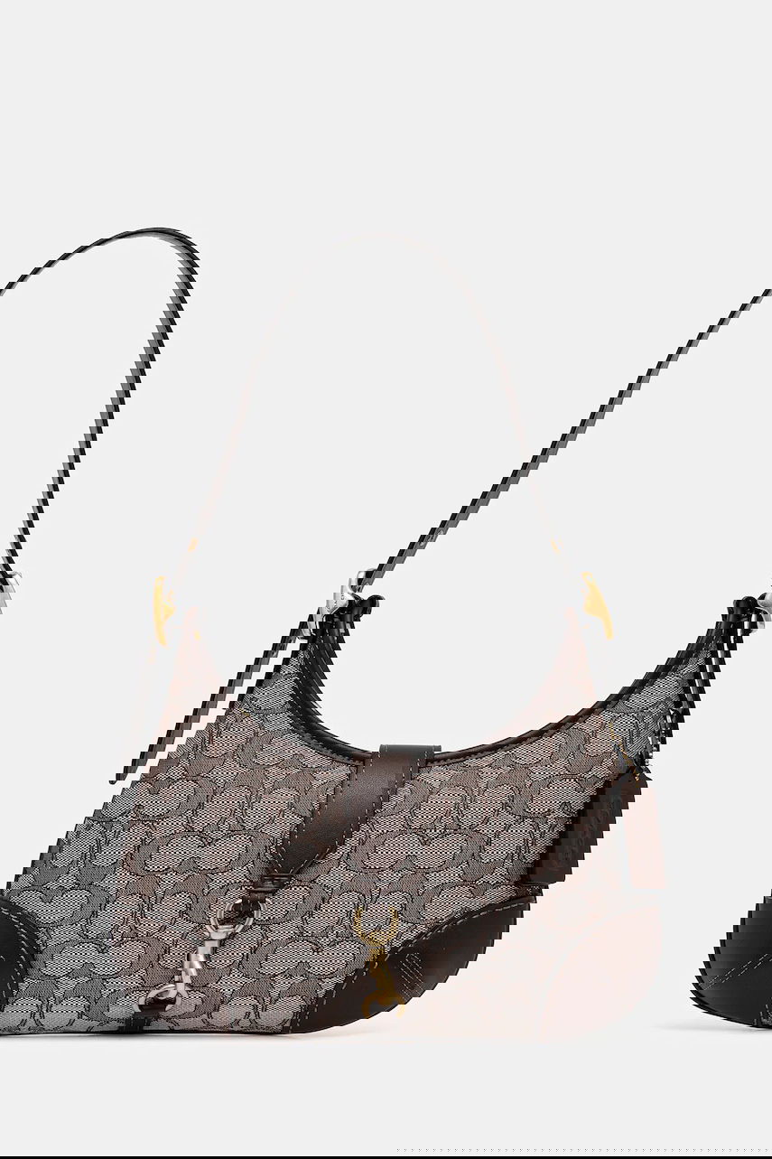 Дамска чанта Coach Coach Hamptons Hobo Bag Кафяво | CBF16, 0