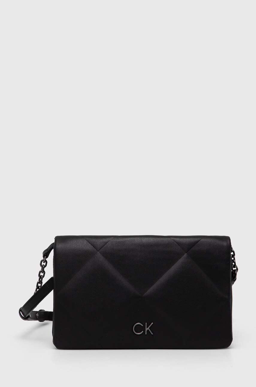 Чанта през рамо CALVIN KLEIN Re-Lock Quilt Shoulder Bag Черно | K60K611021, 0