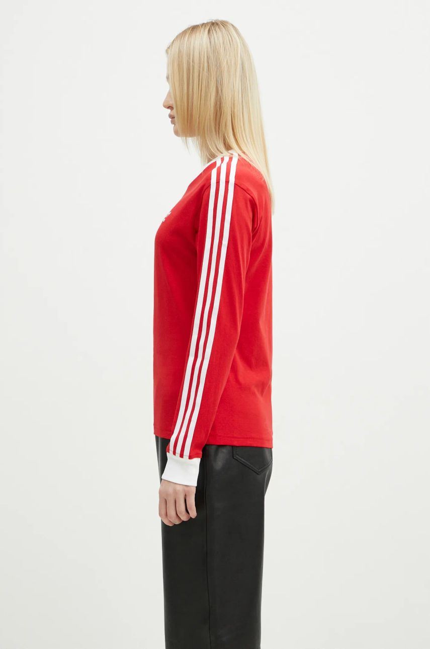 Тениска adidas Originals Adidas Originals Adicolor 3-Stripe Long Sleeve T-Shirt Червено | JC5777, 1