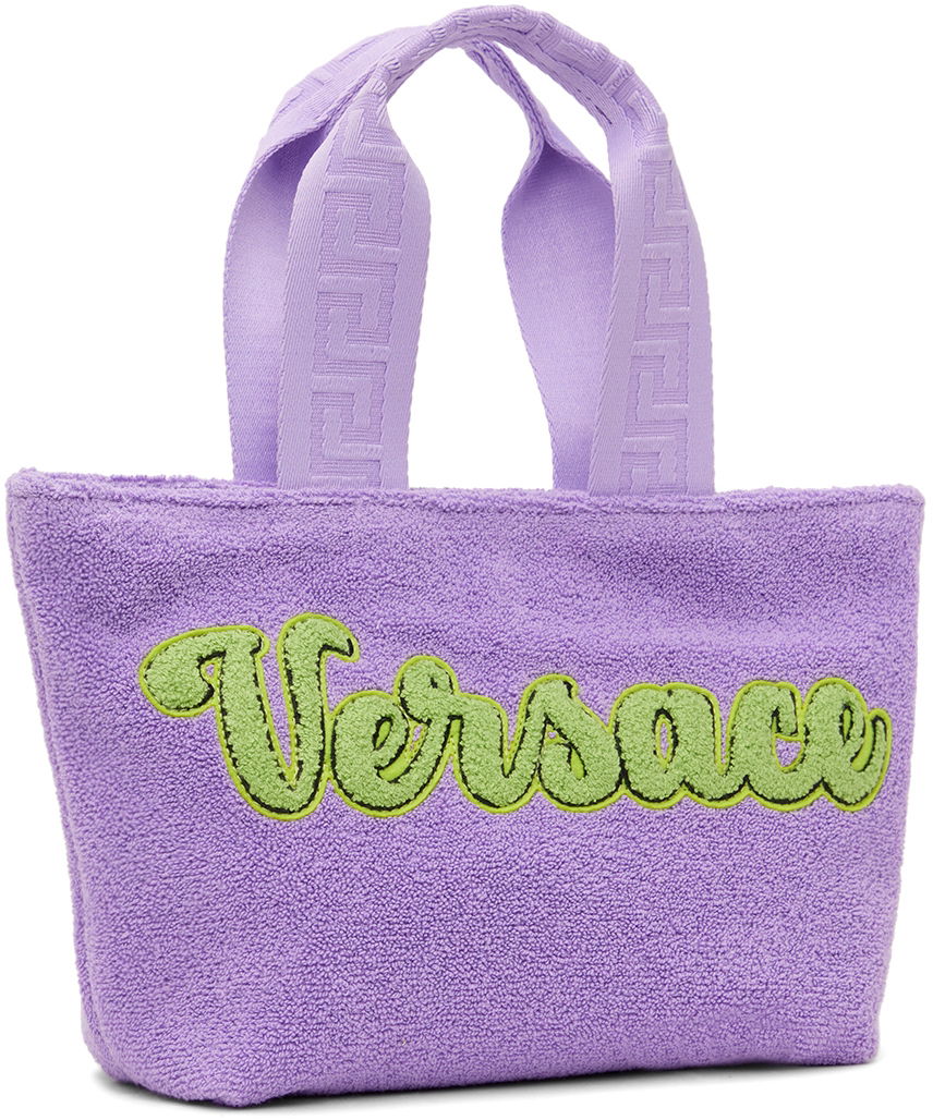 Голяма пазарска чанта Versace Towel Tote Bag Лилаво | 1007937_1A05655, 1
