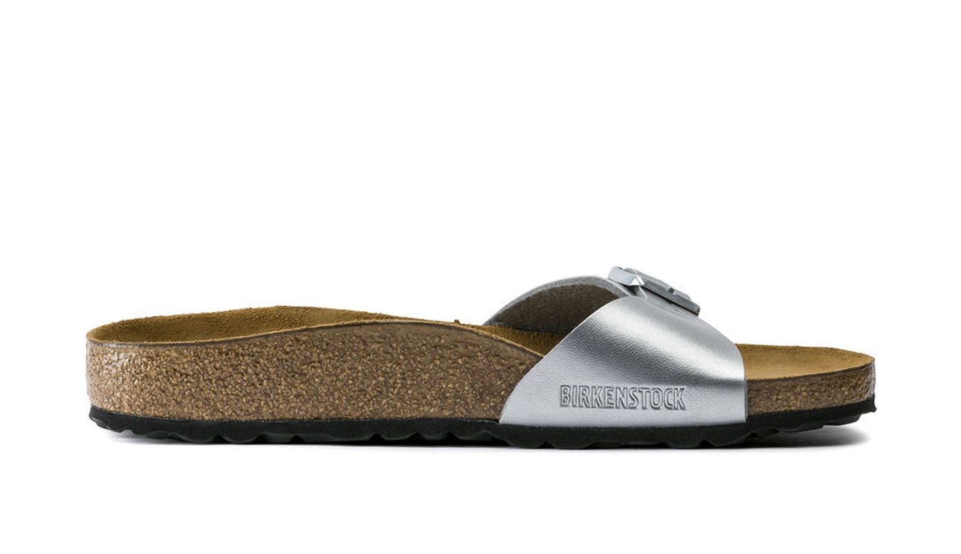 Кецове и обувки Birkenstock Madrid Birko-Flor Silver Narrow Fit W Металик | 40413, 0