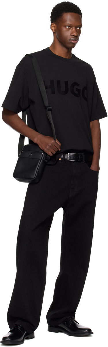 Чанта през рамо BOSS Hugo Logo Hardware Faux-Leather Messenger Bag Черно | 50547439, 3
