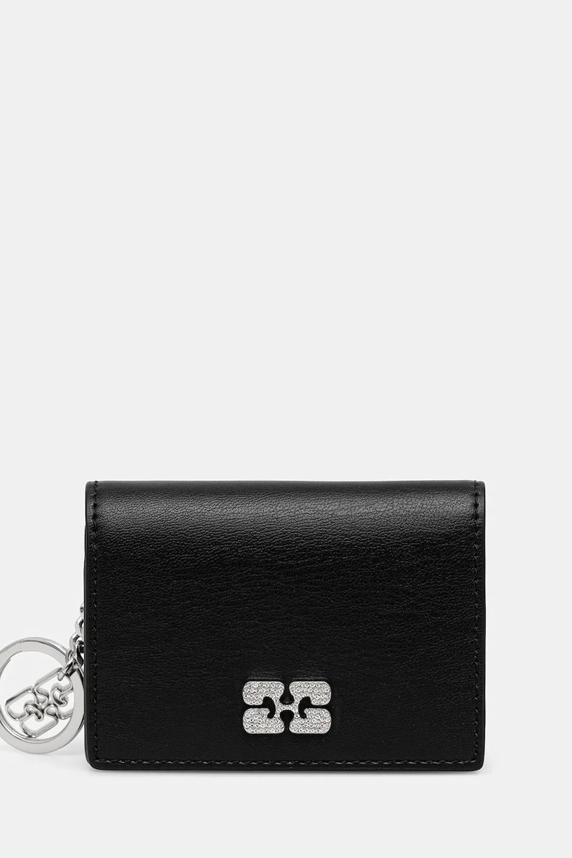 Портфейл GANNI GANNI Flap Card Holder Strass Черно | A6395