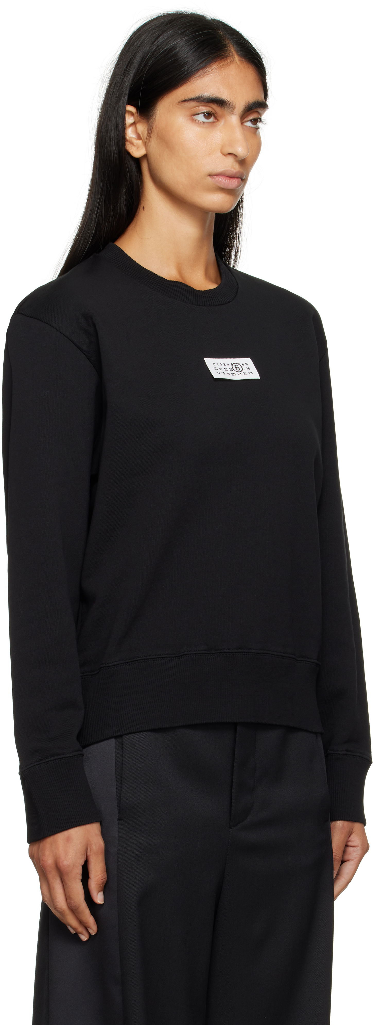 Суитчър Maison Margiela MM6 Maison Margiela Logo Patch Sweatshirt Черно | S52GU0247 M25025, 1