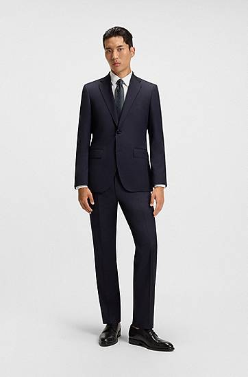 Риза BOSS Men's Slim Fit Performance Structured Cotton Shirt Бяло | 50480109, 1