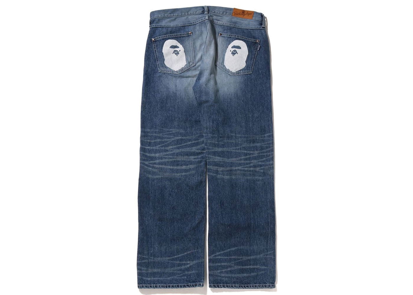 Дънки BAPE Ape Head Relaxed Fit Denim Jeans Тъмно синьо | 1I80-150-001, 0