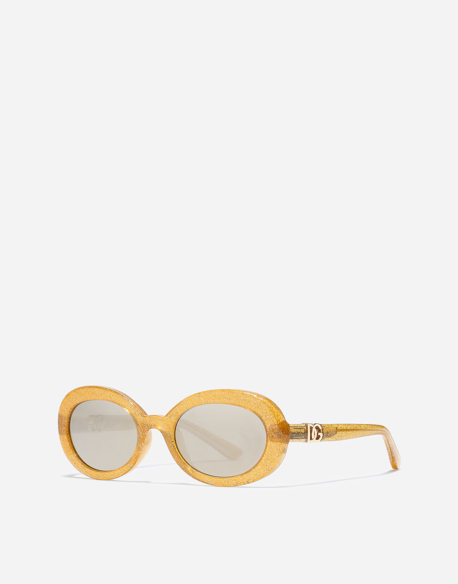 Слънчеви очила Dolce & Gabbana Dolce & Gabbana DNA Glitter Oval Sunglasses Жълто | VG600KVN55A9V000, 1