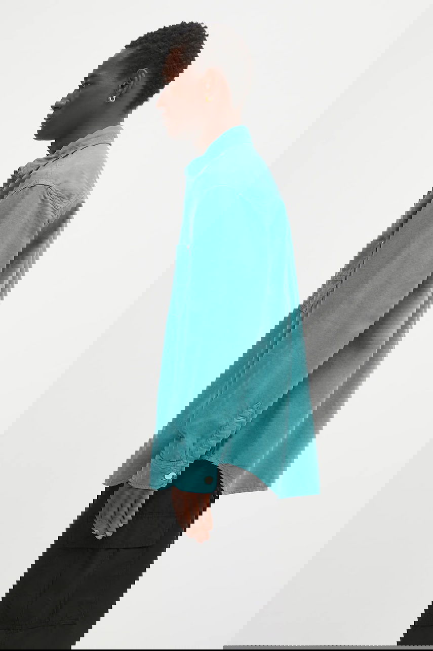 Риза Carhartt WIP Walter Linen Blend Relaxed Classic Collar Shirt Тюркоазено | I033578.2ZUGD, 1