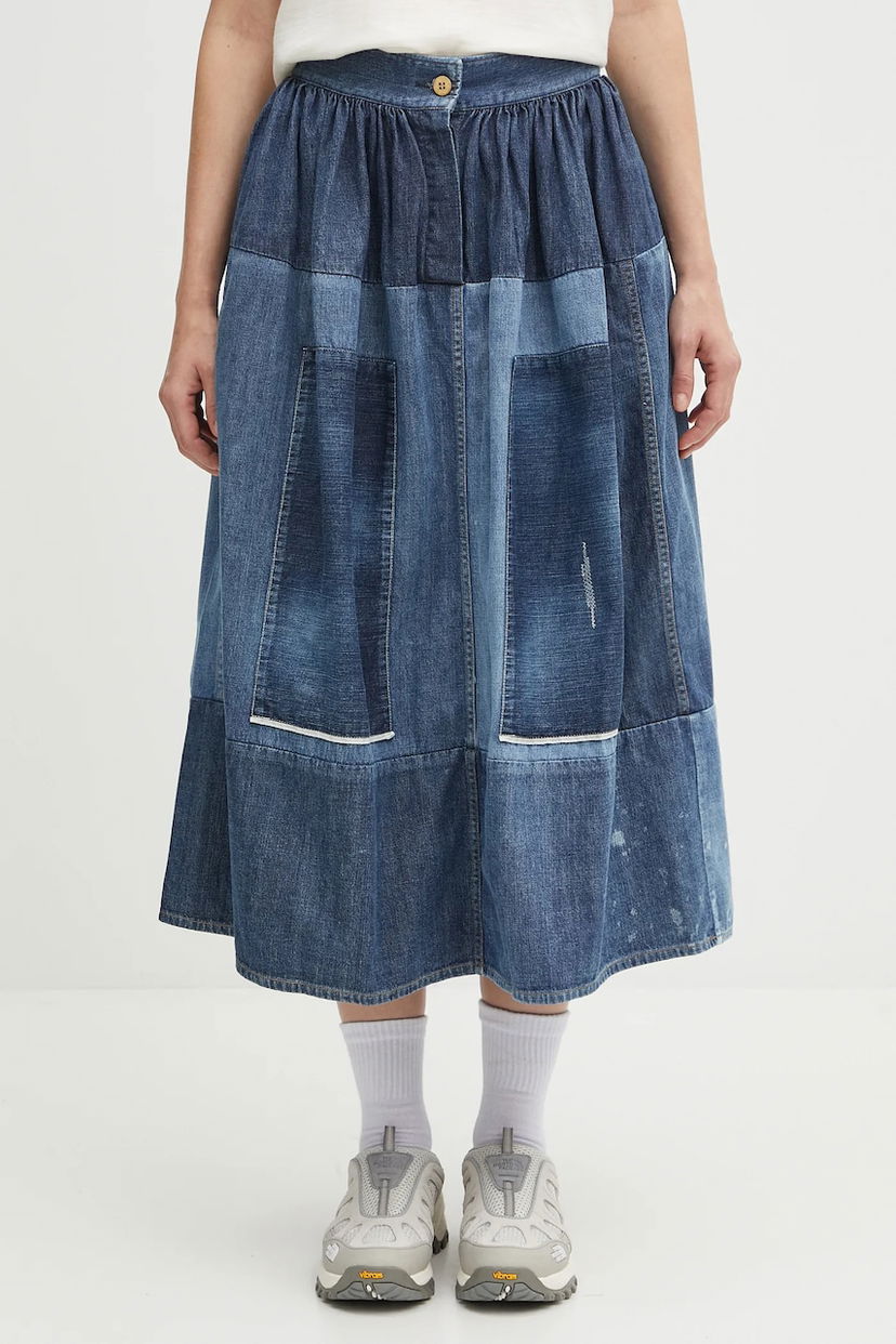 Пола visvim Visvim SS Elevation Midi A-Line Skirt Синьо | 325105005003