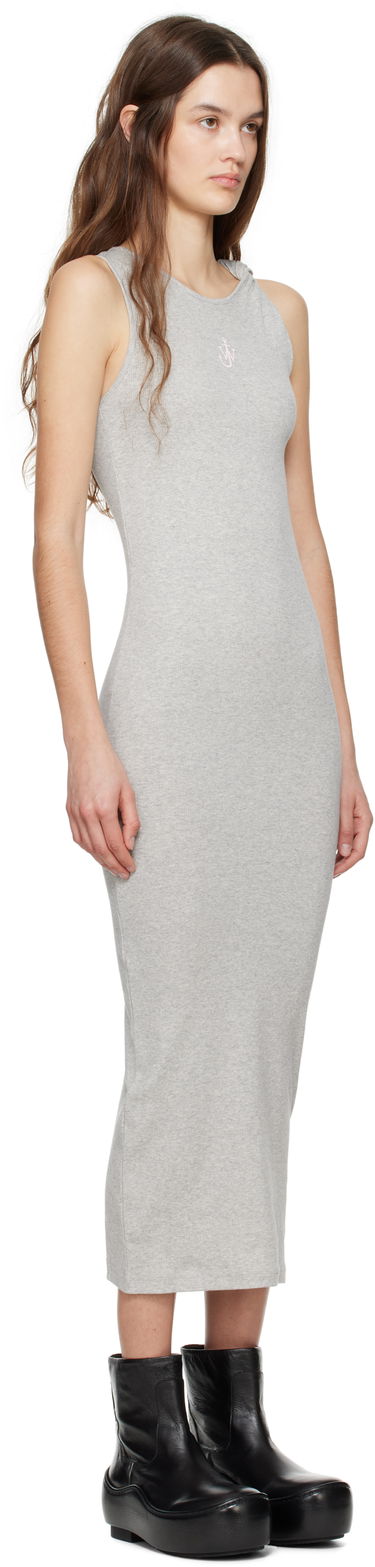 Pокля JW Anderson JW Anderson Anchor Logo Twisted Strap Midi Dress Сиво | JD0043-PG1717, 1