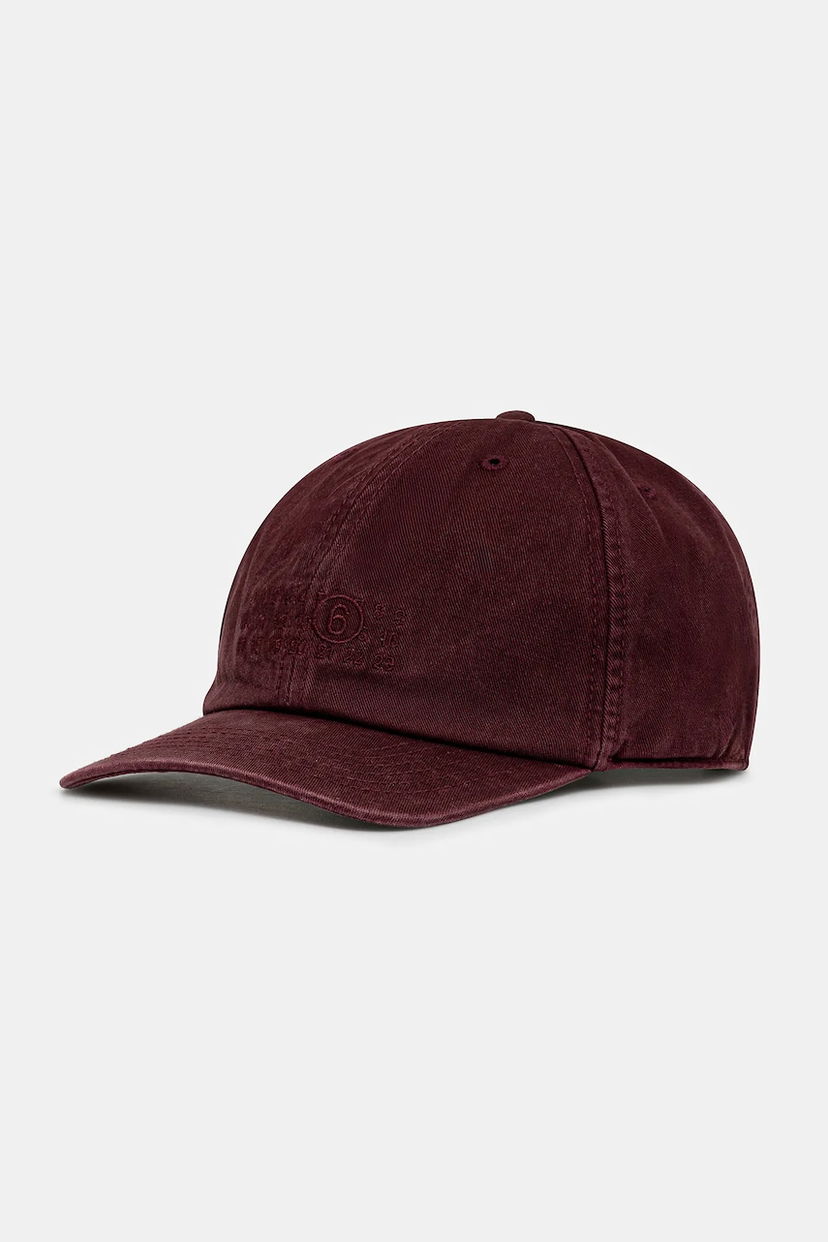 Шапка с козирка Maison Margiela MM6 Maison Margiela Baseball Cap Бургунди | SH2TC0004.M35190.227
